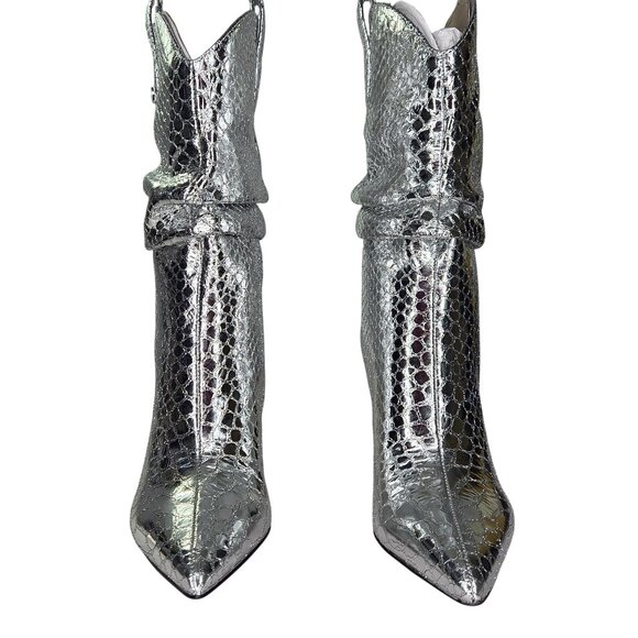 NWT GUESS Women's Benisa Pointy Toe Western Heeled Scrunch Booties Boots - Picture 2 of 6